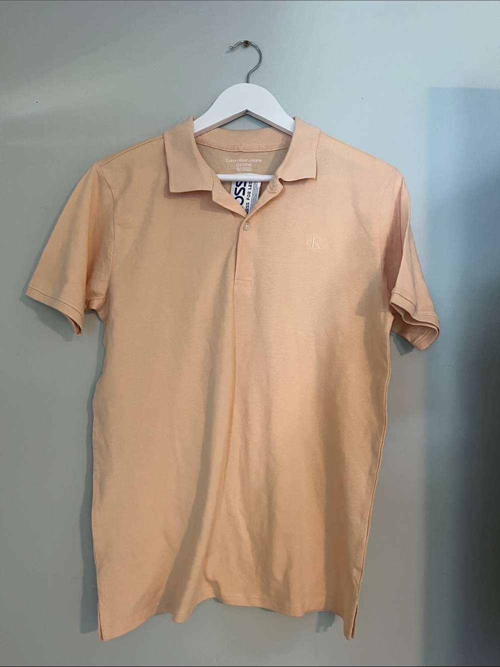 L(juniors) Calvin Klein Light Peach Polo Shirt
